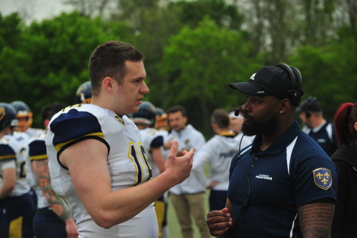 QB Niklas Woelbert und OC Ian Wingfield