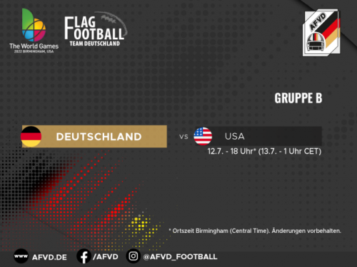 Flag bei den World Games: Deutschland:USA