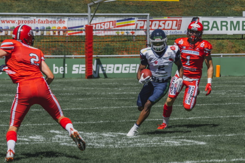 Lamar Carswell im Spiel gegen die Mercenaries