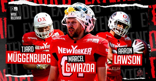 Tjard Müggenburg, Marcel Giazda und Aaron Lawson