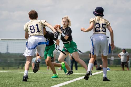 Sachsen Jugend spielt Flag Football