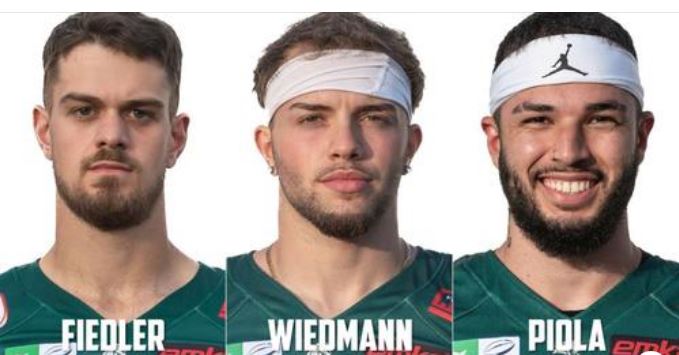Adrian Fiedler, Nico Wiedmann und Gabriel Piola