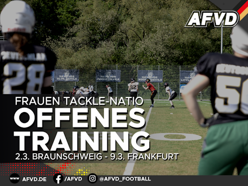 Offenes Training der Frauen Tackle Natio